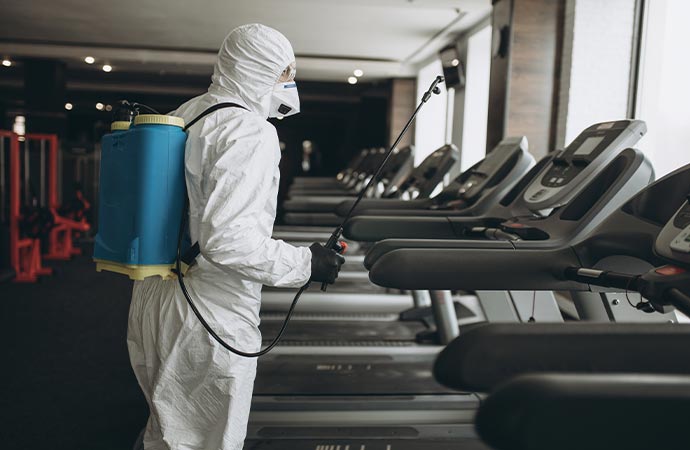 athletic facilities cleaning and disinfection coronavirus epidemic gym cleaning