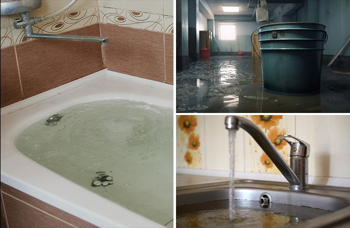 Different types of water damage