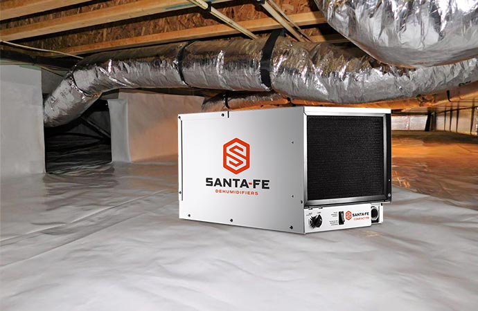 Picture of Santa Fe crawl space dehumidifiers keeping the area dry.