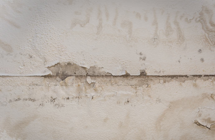 Drywall water damage