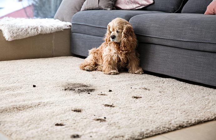 Pet waste on the carpet