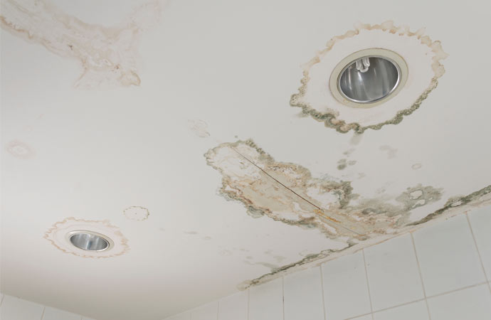 Water leakage found on the ceiling